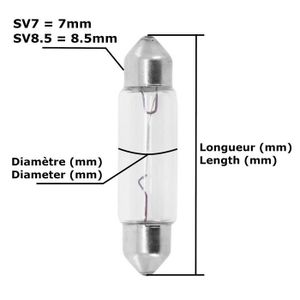 Lot De 10 Ampoules Navette 24V 3W S6 6,5 X 36 Mm – Éclairage Fiable Pour Véhicules Utilitaires Et Camions