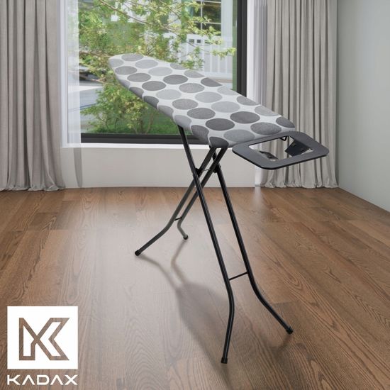 Housse De Table à Repasser 125x45 Cm - Coton Haute Densité, Cordons De Serrage Et Clips - Personnalisable Sur Demande