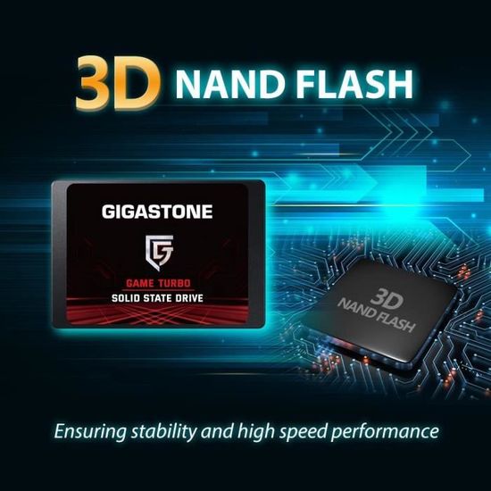 Gigastone SSD 2To Interne Lot de 2, Disque Dur 2To SSD SATA III 6 Go/s