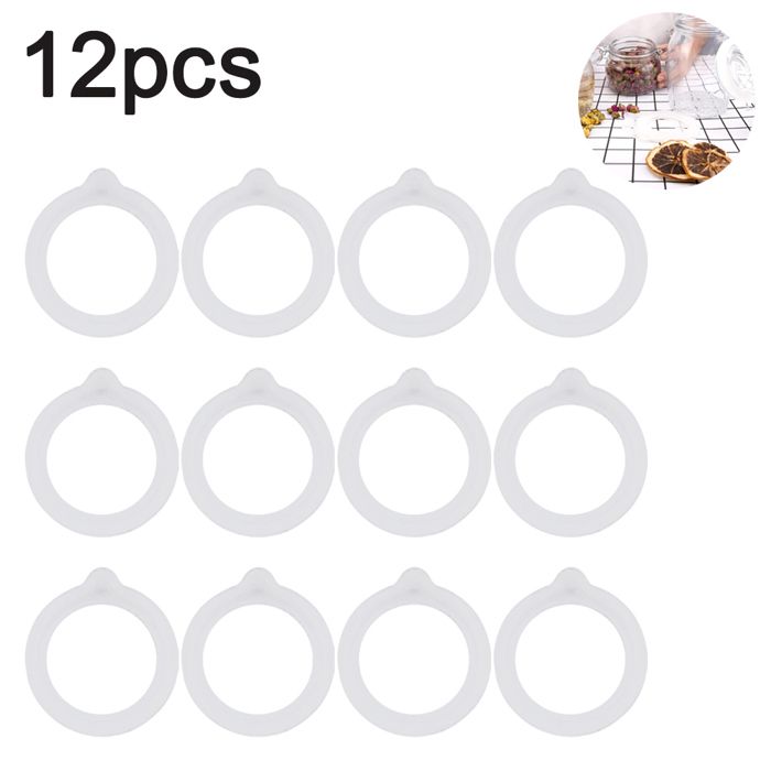 6pc Cœur Bocaux de Conservation en Verre Set - Clair Joint en Silicone 6pc Cœur Bocaux de Conservation en Verre Set - Clair Joint en Silicone