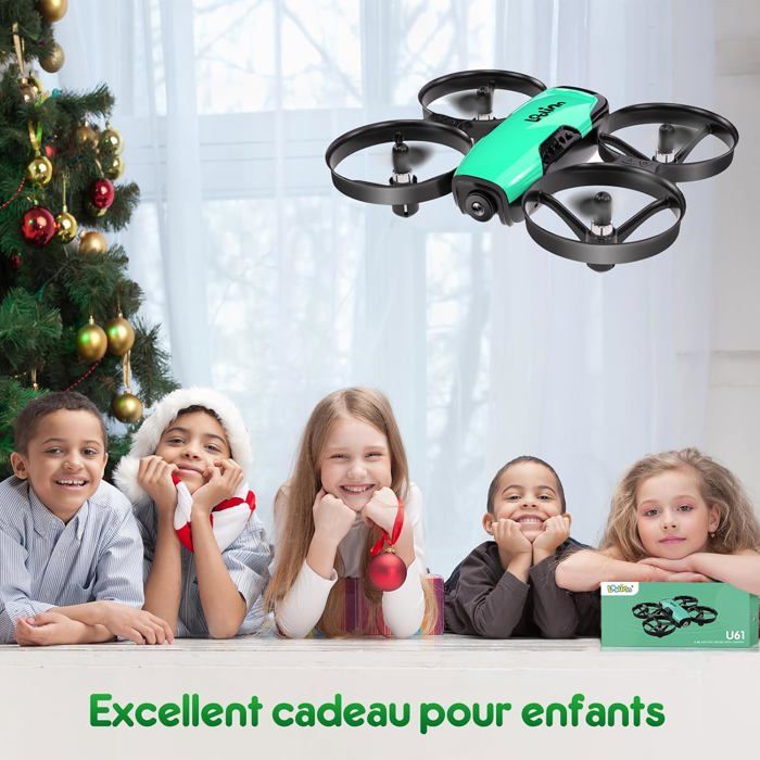 Drone Avec Caméra 1080P - Quadricoptère Télécommandé Pour Débutants Et Adultes - 2 Batteries, Moteur Sans Balais, Pliable - Noir - 12