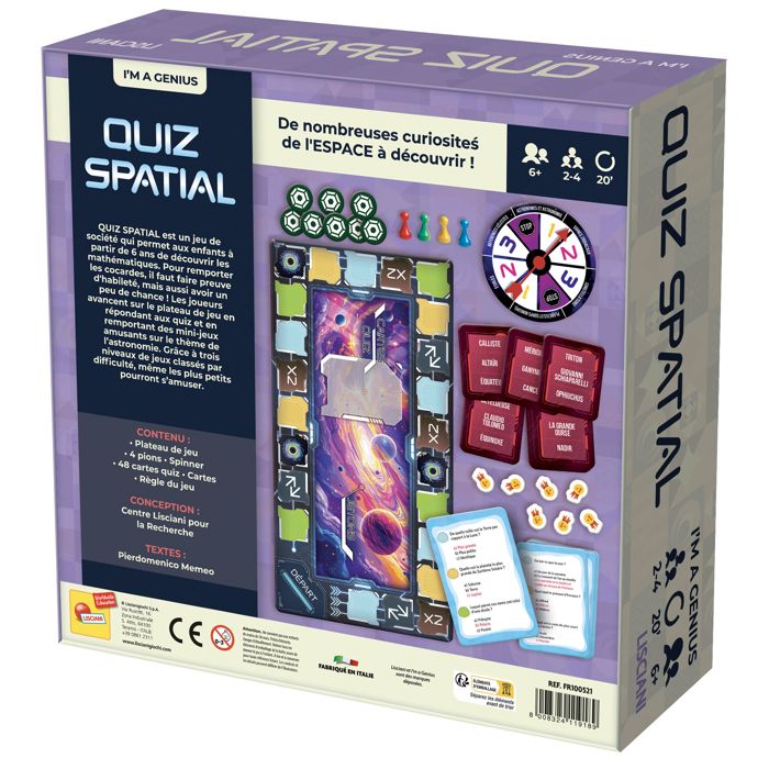 Jeu quiz spatial - LISCIANIGIOCHI - I'M GENIUS - 6+ ans - 2-6 joueurs ...