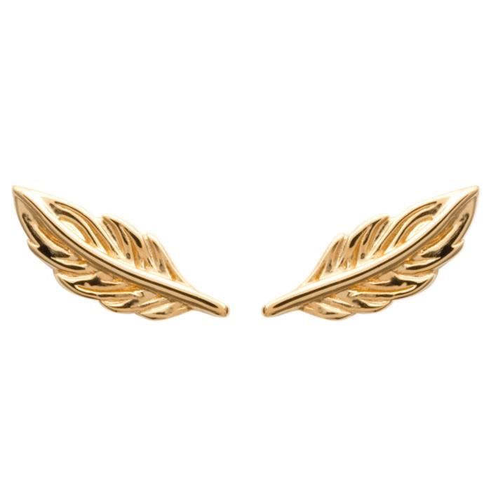 Boucles D'oreilles Zirconium Plaqué Or 750/000 - Sans Nickel - Dormeuses - Neuf Avec étiquettes