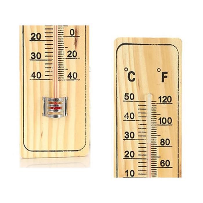 Thermometre interieur bois - Cdiscount