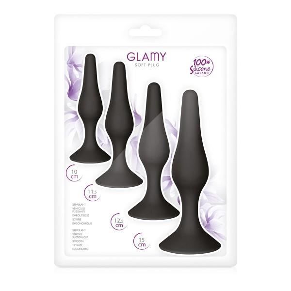 Coffret de plugs anal - Glamy - 4 soft plugs - Taille XS  L - Plaisir anal  - Adulte - Cdiscount Boutique Erotique