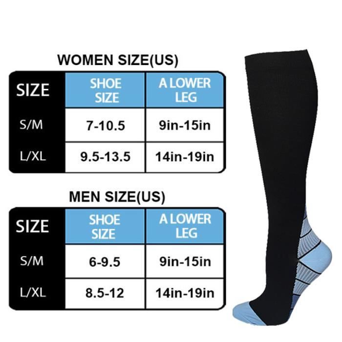 Chaussettes de Compression - Unisexe - Course à Pied - 3 Paires - Gris ...