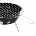Tbest Poêle pour barbecue Mini ensemble de gril de barbecue rond gril de charbon de bois de fer portatif pour le camping de-2