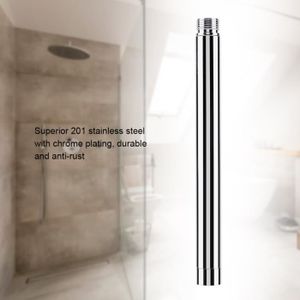 Bras D'extension De Douche Noir - 20 Cm, Acier Inoxydable, Fixation Murale - Pour Pommeau De Douche à Effet Pluie, Connexion G1/2