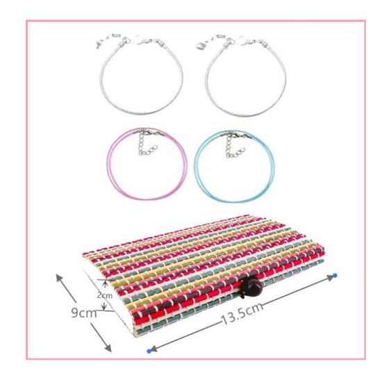 Kit Fabrication Bijoux 98pcs Bracelets à Breloques Licorne Pour Filles 5-12 Ans - Cadeau Créatif Loisirs