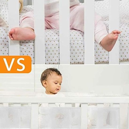 Tour de lit bébé respirant, pare-chocs de protection autour de la literie  enveloppante, doublure de berceau en maille 3D sans [875] - Cdiscount  Puériculture & Eveil bébé