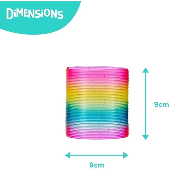 Lot De 4 Ressorts Arc-en-ciel En Spirale – 5,2 X 5,2 X 5 Cm, Colorés, Extensibles, Robustes – Jouet Sensoriel Pour Enfants Dès 3 Ans, Porte-stylo, Cadeau Fête