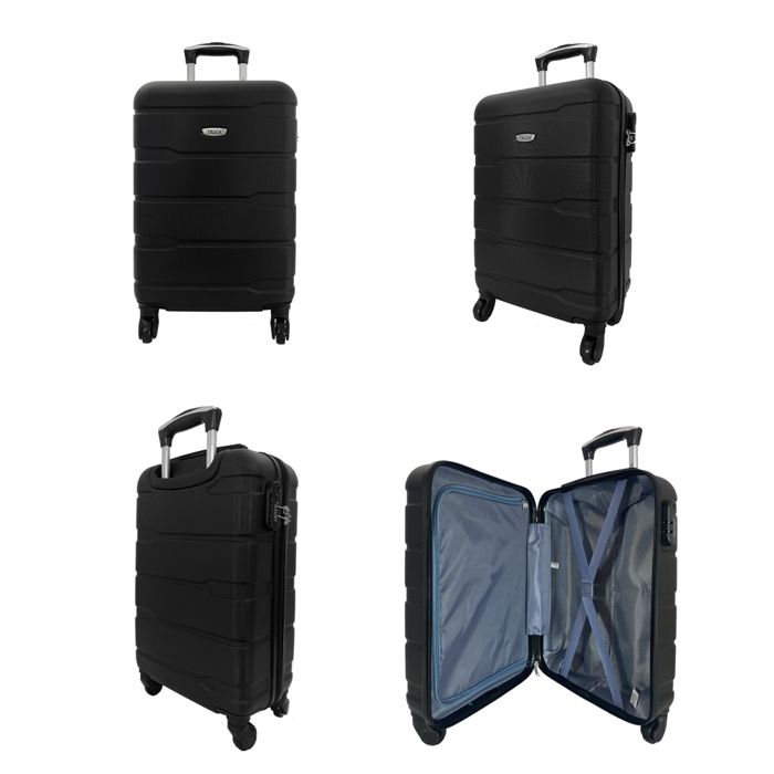 Housse De Valise Transparente HOTMNTY - PVC Étanche Et Anti-Rayures - Pour Taille 20 à 28 Pouces - Bord Noir