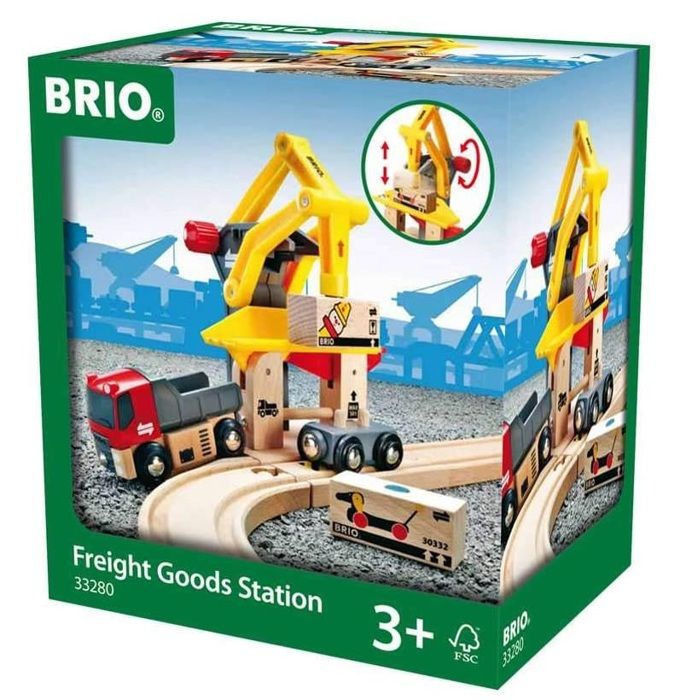 BRIO World Grand Circuit Plateforme Multimodale - Coffret 32 pièces - Circuit de train en bois - Ravensburger - Dès 3 ans - 33887