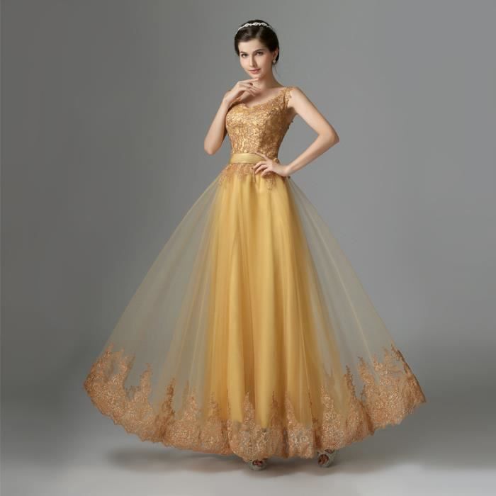 Robe dor e XXL robe longue banquet tiquette robes d h te robes de