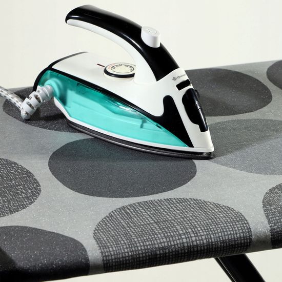 Housse De Table à Repasser 125 X 45 Cm En Coton - Motif Carreaux Bleu-Gris Élégant, Résistante Chaleur 210°C