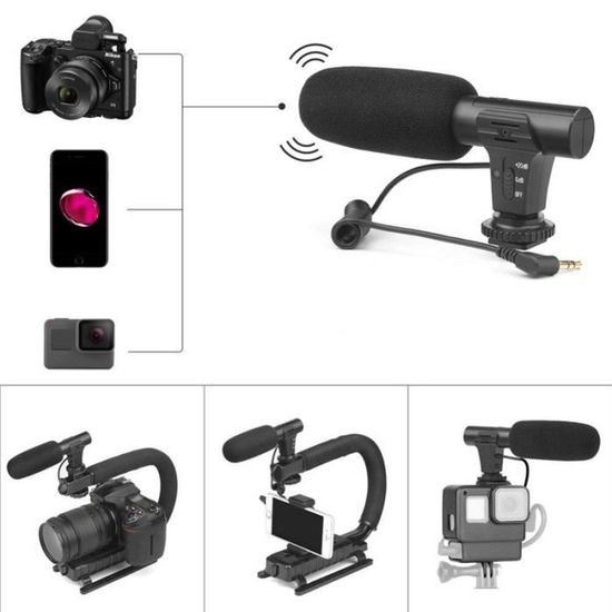 Nicama SGM5 Microphone Caméscope Cardioïde - Micro Condensateur Pour Sony Nikon Canon