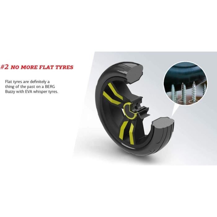 BERG Karting Buzzy 2in1 Bloom | avec Une Barre de Poussée, Kart à Pédales, Go-Kart, Siège Réglable, Pneus EVA, Kart à pédales pour Enfant, Vélo et