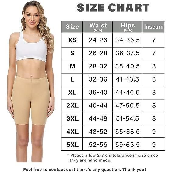 Wirarpa Lot De 3 Shorty Femme Coton - Culottes Longues Cycliste, 95% Coton, Anti-Frottement