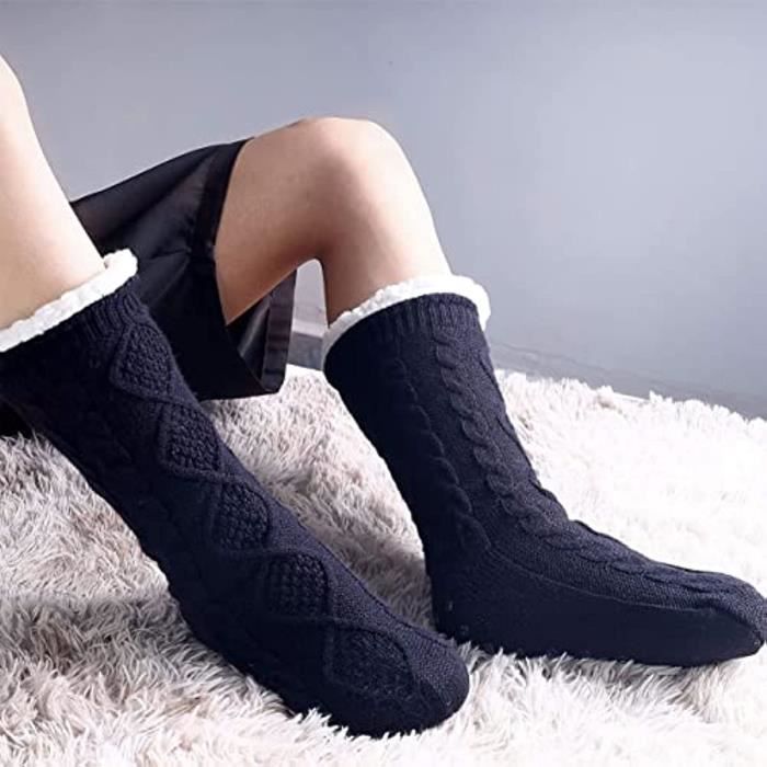 Lot De 5 Paires De Chaussettes D'hiver épaisses Pour Homme - Taille Unique 39-45, Matière Polaire Douce, Très Chaudes
