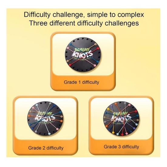 ZhuoFan Jeu De Stratégie Et Démêlage Cordes Brainy Knots, Jeu De Logique De Cordes, Jeus De Tri Torsadées Pour Enfants à Partir De 3 Ans, Jeux Familiaux Pour 2 à 4 Joueurs