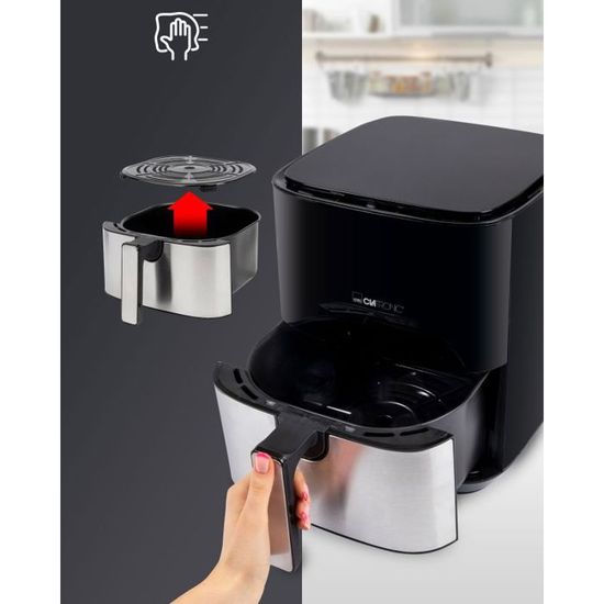 Clatronic FR 3698 H Friteuse à Air Chaud, Sans Huile Et Sans Graisse, Capacité De 1