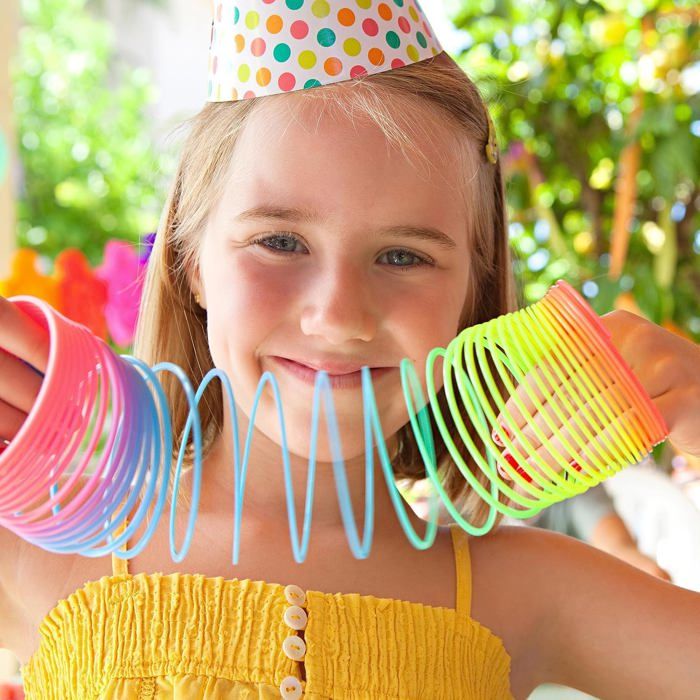 Lot De 4 Ressorts Arc-en-ciel En Spirale – 5,2 X 5,2 X 5 Cm, Colorés, Extensibles, Robustes – Jouet Sensoriel Pour Enfants Dès 3 Ans, Porte-stylo, Cadeau Fête