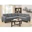 Canapé Dangle Modulable Convertible Gris En Tissu Igor
