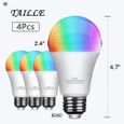 Ampoule LED E27 Ampoule WIFI RGB Intelligente 4 paquet-0