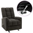STAR®5485 Chaise de relax de luxe BEST Fauteuil de massage inclinable électrique Taupe Tissu ,taille:71,5 x 96,5 x 100,5 cm-0