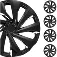 Enjoliveurs de roues pour Peugeot 15 pouces en ABS Noir 4x-0