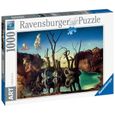 Ravensburger - Puzzle 1000 pièces Art collection - Cygnes se reflétant en éléphants / Salvador Dali-0