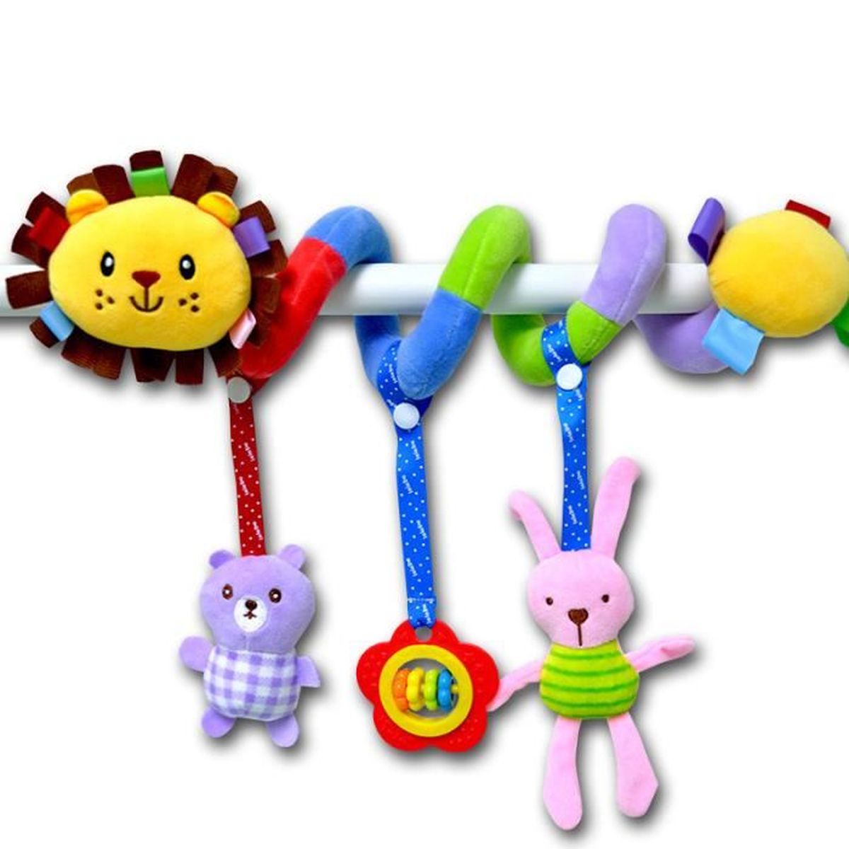 Spirale Bebe Jouet Suspendu En Peluche Avec Hochet Bebe Parfait Pour Poussette Landau Berceau Lit Jouet Poussette Pour Bebe Enfant Fille Garcon Jouet Educatif Type 1 Cadeaux De Naissance Et Souvenirs Bebe