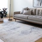 SURYA Tapis de Salon à Poils Courts Doux Abstrait Moderne EDITH 160x220cm Gris/Beige