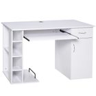 HOMCOM - bureau informatique - Panneaux MDF classe E1 - 120x60x74cm - Blanc