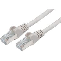 PremiumCord Câble Patch CAT6a S/FTP PIMF Ethernet LAN RJ45 10Gbit/s AWG 26/7 Cuivre 100% CU Gris 50m