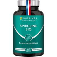 Spiruline BIO pure certifiée AB sans excipient & OGM - 200 Comprimés 500 mg - Protéines, vitamines, oligo-éléments et caroténoïdes -