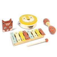 Beeloom - lalatune set - ensemble musical pour enfants montessori, bois naturel, imitation de jeu