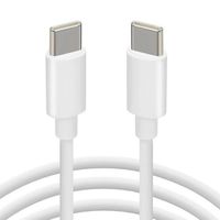 Câble USB-C pour Samsung Galaxy A05 A05s A15 A25 A35 A55 - 1 Mètre - Blanc - Charge Rapide
