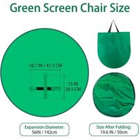 GRABADO Fond Vert Stream,Green Screen Chair Pliable,Greenscreen Backdrop Portable pour Portrait Photographie vidéo Jeu Studio Pho