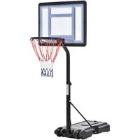 Panier de Basket-Ball sur pied pour bord de piscine poteau panneau base de lestage sur roulettes hauteur arceau réglable 1,1-1,3 m