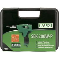 salki Fer a Souder en Pistolet SEK 200W-P - Kit avec Pisotlet Professionnel a Temperature Modifiable, Pointes de Fer Intercha