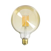 Ampoule Filament LED déco verre ambré G125, culot E27, 1521 Lumens, conso. 15W (equivalence 100W), Blanc chaud