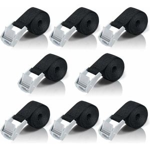 Lot De 6 Sangles D'Arrimage 1M X 2CM Avec Boucle De Serrage - Charge Jusqu'à 250kg