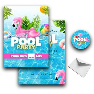 Cartes D’Invitation Anniversaire à Gratter Pokémon – Kit Complet 10 Cartes – Stickers Dorés – Personnalisation Enfant – Fabriqué En France