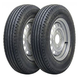 Roue Complète Remorque 135/80R13 – 4 Trous – Entraxe 115 Mm – Déport 0 Mm – Montée & Prête à L’Emploi