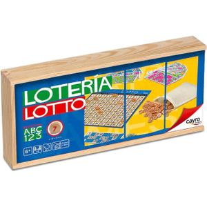JEU SOCIÉTÉ - PLATEAU Lotto 48 Cartoni In Scatola Di Legno- Gioco Da Tav