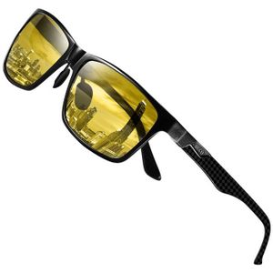 Boolavard Lunettes de conduite de nuit - Anti-reflet, polarisées TAC,  vision nocturne HD, verres de clarté, lunettes de sécurité : : Mode