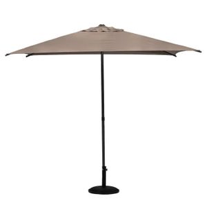 PARASOL Parasol carré inclinable Soya - HESPERIDE - Taupe - Acier - Polyester - UPF 50
