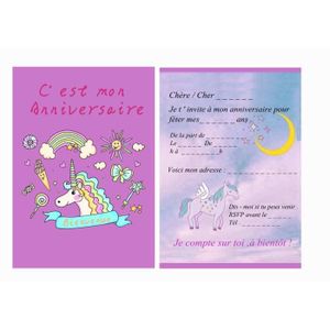 FAIRE-PART - INVITATION Kit créatif carte invitation anniversaire fille en