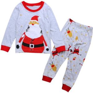 Père Noël Tee Shirt 2 pièces Ensemble Pyjama Enfant Noel Vetement Noël Bebe Garcon Fille 2-7 Ans Pantalon
